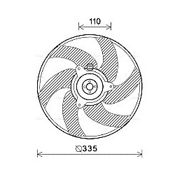 AVA Radiator Fan AVA QUALITY COOLING PE7552 OE Ref 1254.73