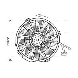 AVA Radiator Fan AVA QUALITY COOLING PE7555 OE Ref 1253F1