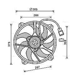 AVA Radiator Fan AVA QUALITY COOLING PE7556 OE Ref 9828719880