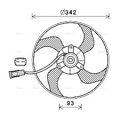 AVA Radiator Fan AVA QUALITY COOLING PE7557 OE Ref 1253A8