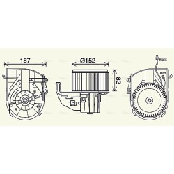 AVA Heater Blower Motor AVA QUALITY COOLING PE8414 OE Ref 6441T9