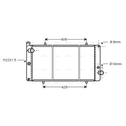 Radiator AVA QUALITY COOLING PEA2111 OE Ref 1301C3