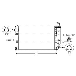 AVA Radiator AVA QUALITY COOLING PEA2131 OE Ref 1301JL