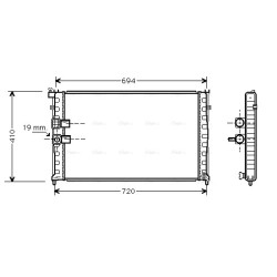 AVA Radiator AVA QUALITY COOLING PEA2177 OE Ref 1330.J5