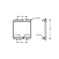 AVA Radiator AVA QUALITY COOLING PEA2224 OE Ref 1331.SV