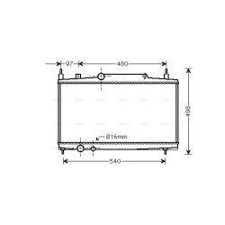 AVA Radiator AVA QUALITY COOLING PEA2230 OE Ref 1331LP