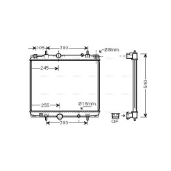 AVA Radiator AVA QUALITY COOLING PEA2237 OE Ref 1330.E7