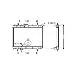 AVA Radiator AVA QUALITY COOLING PEA2247 OE Ref 1330.B2