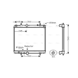 AVA Radiator AVA QUALITY COOLING PEA2276 OE Ref 1330.E7