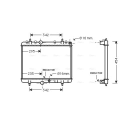 AVA Radiator AVA QUALITY COOLING PEA2280 OE Ref 1330.J8