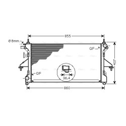 AVA Radiator AVA QUALITY COOLING PEA2304 OE Ref 13491960
