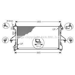 AVA Radiator AVA QUALITY COOLING PEA2310 OE Ref 1330.Q3