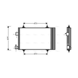 AVA AC Condenser AVA QUALITY COOLING PEA5193D OE Ref 6455.AS