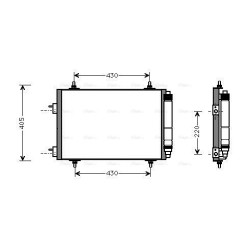 AVA AC Condenser AVA QUALITY COOLING PEA5209D OE Ref 9638574080