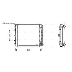 AVA Radiator AVA QUALITY COOLING PR2037 OE Ref 996.106.131.51
