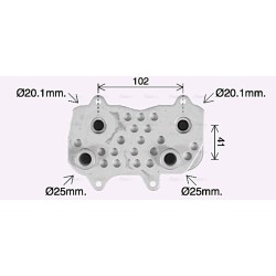 Engine Oil Cooler AVA QUALITY COOLING PR3097 OE Ref 99630701701