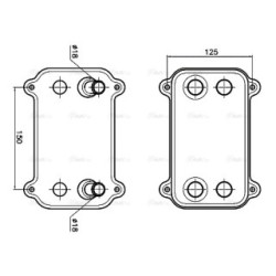 AVA Engine Oil Cooler AVA QUALITY COOLING PR3103 OE Ref 94810727603