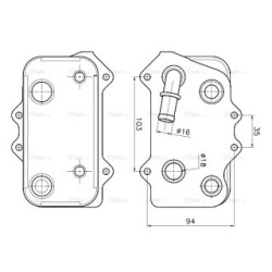 AVA Engine Oil Cooler AVA QUALITY COOLING PR3104 OE Ref 7222700495