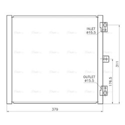 AVA AC Condenser AVA QUALITY COOLING PR5105 OE Ref 9P1820411