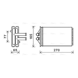 Heater Matrix AVA QUALITY COOLING PRA6082 OE Ref 99757212900
