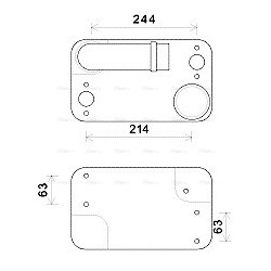 Engine Oil Cooler RENAULT TRUCKS 811801 AVA QUALITY COOLING RE3121 OE Ref 5010438150