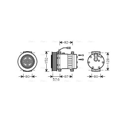AC Compressor RENAULT TRUCKS 5001867206 AVA QUALITY COOLING REAK078 OE Ref 5010605063