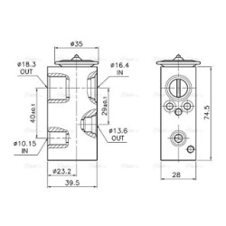 AVA AC Expansion Valve AVA QUALITY COOLING RT1683 OE Ref 6001547682