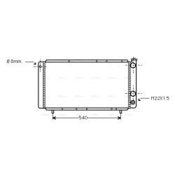 Radiator AVA QUALITY COOLING RT2025 OE Ref 7700736827