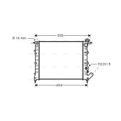 AVA Radiator AVA QUALITY COOLING RT2109 OE Ref 77 01 047 887