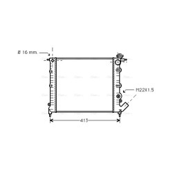 AVA Radiator AVA QUALITY COOLING RT2120 OE Ref 77 01 034 767