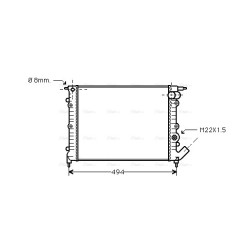 AVA Radiator AVA QUALITY COOLING RT2132 OE Ref 60 06 000 710