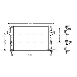 Radiator AVA QUALITY COOLING RT2291 OE Ref 82 00 008 766