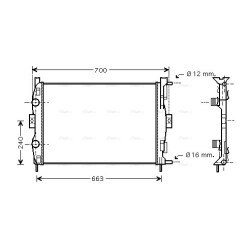 Radiator AVA QUALITY COOLING RT2306 OE Ref 82 00 115 541