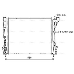 AVA Radiator AVA QUALITY COOLING RT2608 OE Ref 214104950R