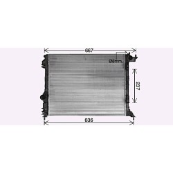 Radiator AVA QUALITY COOLING RT2645 OE Ref 214109798R
