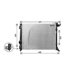 Radiator AVA QUALITY COOLING RT2647 OE Ref 214108607R