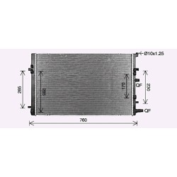 Radiator AVA QUALITY COOLING RT2682 OE Ref 214109155R