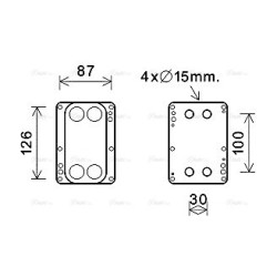 AVA Engine Oil Cooler AVA QUALITY COOLING RT3631 OE Ref 1520000Q0E