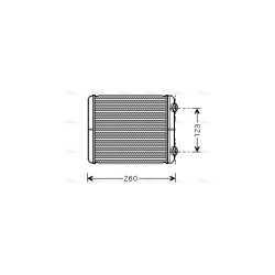 Heater Matrix AVA QUALITY COOLING RT6344 OE Ref 77 01 206 524