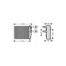 AVA Heater Matrix AVA QUALITY COOLING RT6380 OE Ref 7701065763