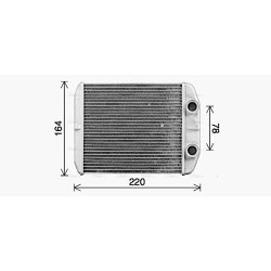 AVA Heater Matrix AVA QUALITY COOLING RT6663 OE Ref 271151577R