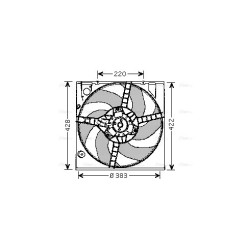 Radiator Fan AVA QUALITY COOLING RT7522 OE Ref 7700784652