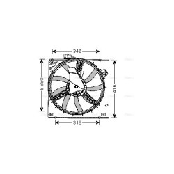 AVA Radiator Fan AVA QUALITY COOLING RT7526 OE Ref 77 01 036 723