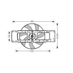 AVA Radiator Fan AVA QUALITY COOLING RT7527 OE Ref 7701041302