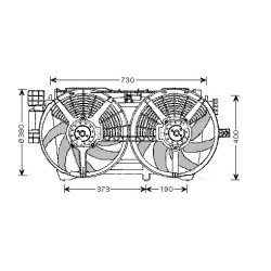 AVA Radiator Fan AVA QUALITY COOLING RT7530 OE Ref 77 01 036 723