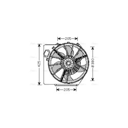 Radiator Fan AVA QUALITY COOLING RT7536 OE Ref 77 01 044 185