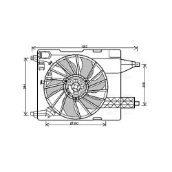 Radiator Fan AVA QUALITY COOLING RT7539 OE Ref 7701054966