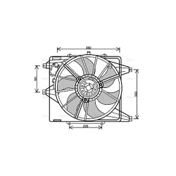 AVA Radiator Fan AVA QUALITY COOLING RT7541 OE Ref 7701044403