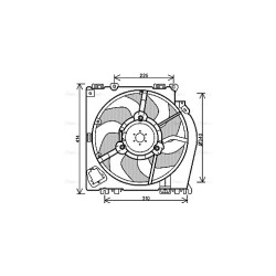 AVA Radiator Fan AVA QUALITY COOLING RT7542 OE Ref 77 01 059 785