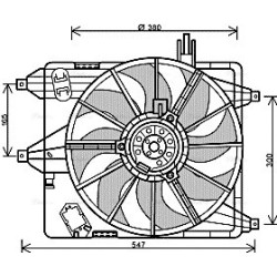 Radiator Fan AVA QUALITY COOLING RT7544 OE Ref 7701044185